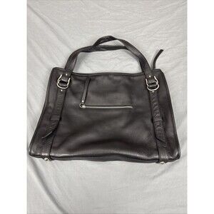 Banana Republic Black Pebbled Leather Large Shoulder Tote Bag Harness 2007 Y2K‎